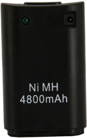 картинка Аккумулятор 4800 mAh +Кабель зарядки для джойстика Xbox 360 (чёрный) от Nuobi